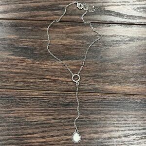 Handmade 16" Drop White Turquoise Y-Necklace